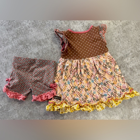 Matilda Jane Enchanted Garden Lucinda Rainbow Dress and Shorts - Picture 4 of 4